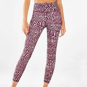 Fabletics Purple Plains Define PowerHold High-Waisted 7/8 Leggings Sz L